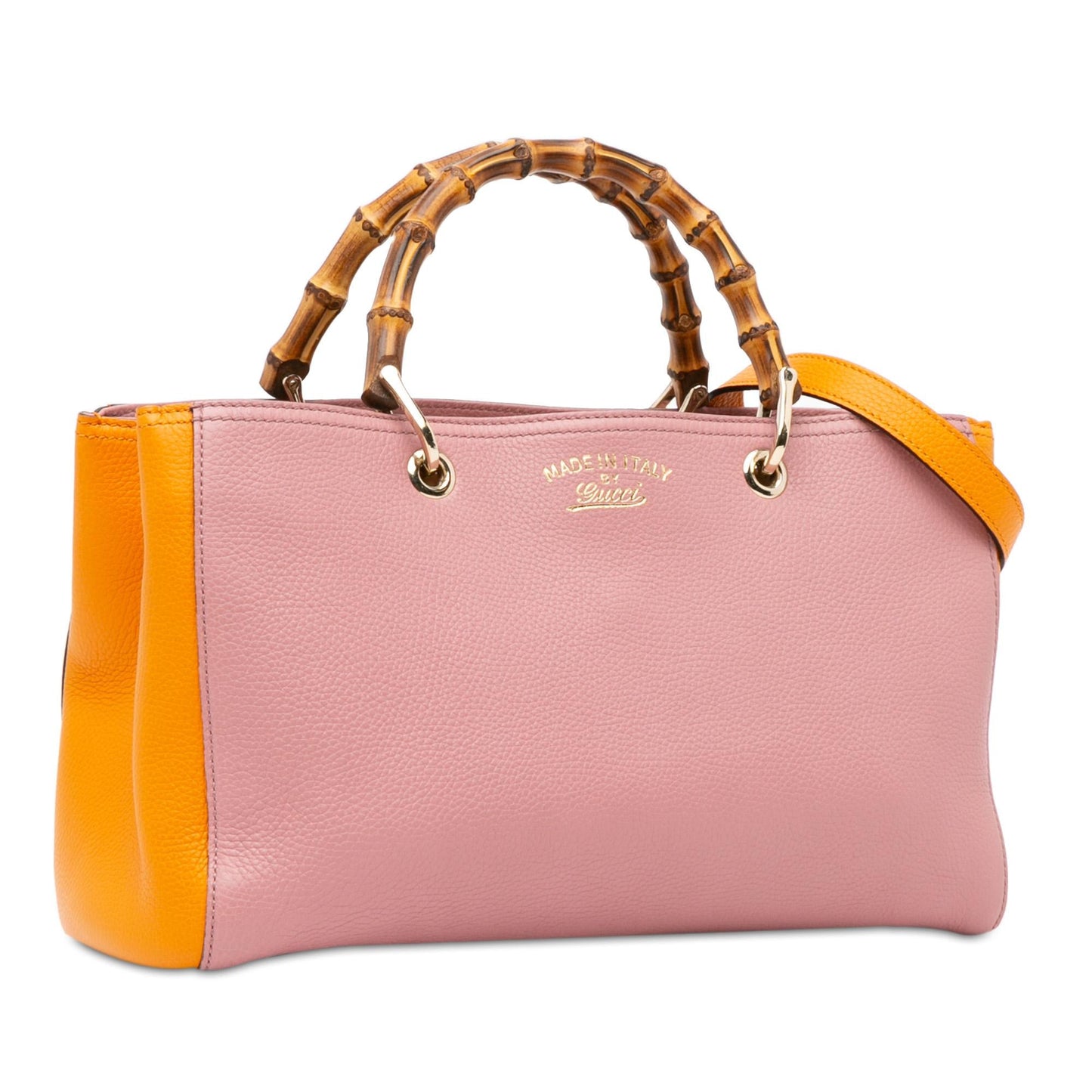 Gucci Medium Bicolor Bamboo Shopper (SHG-d7YYV5)