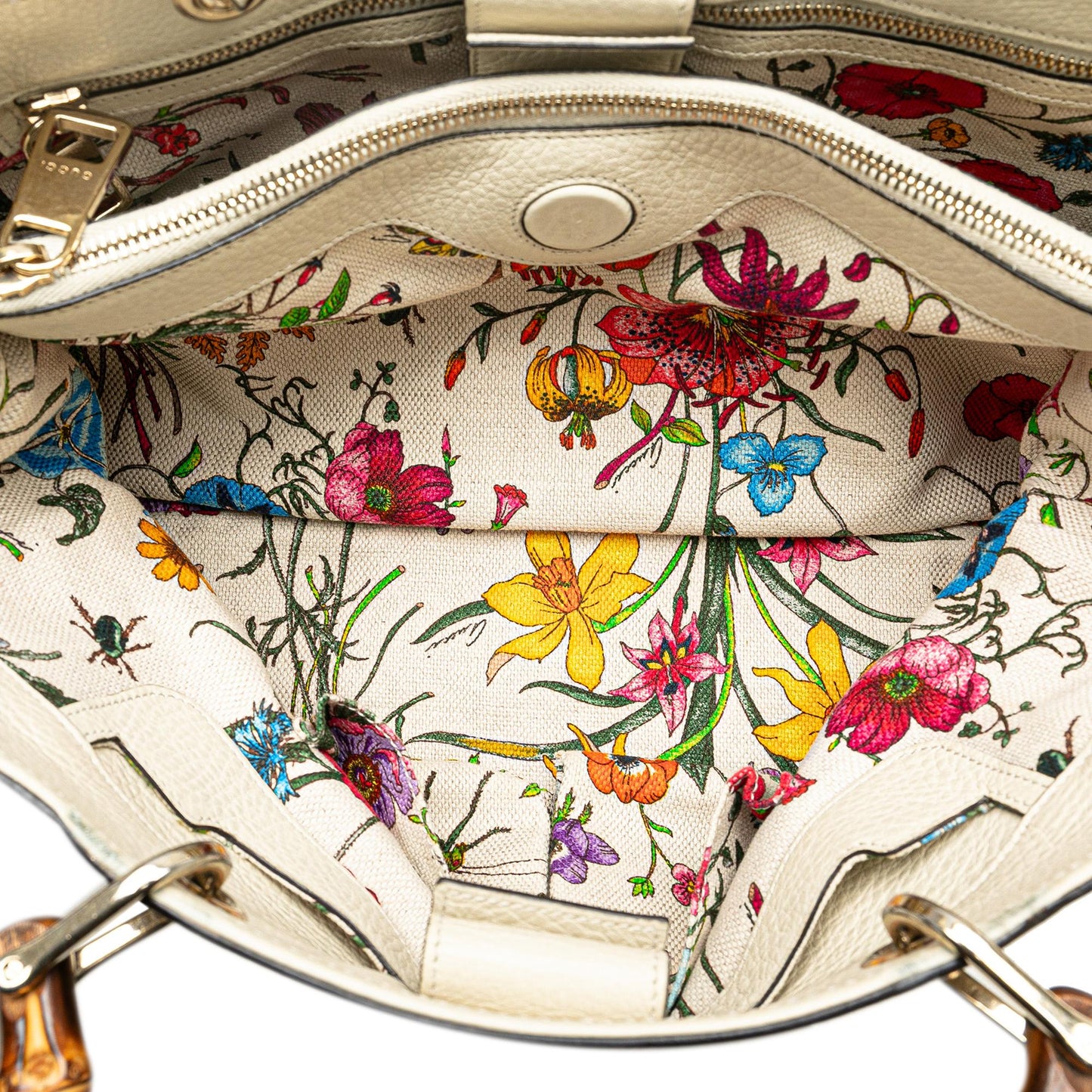 Gucci Medium Calfskin Bamboo Shopper Satchel (SHG-W4g9o3)