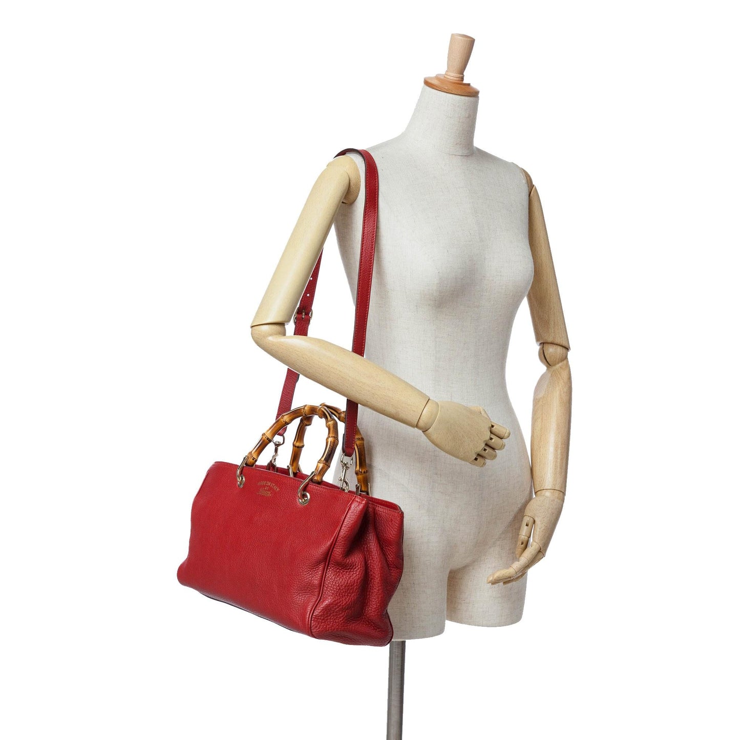 Gucci Medium Calfskin Bamboo Shopper Satchel