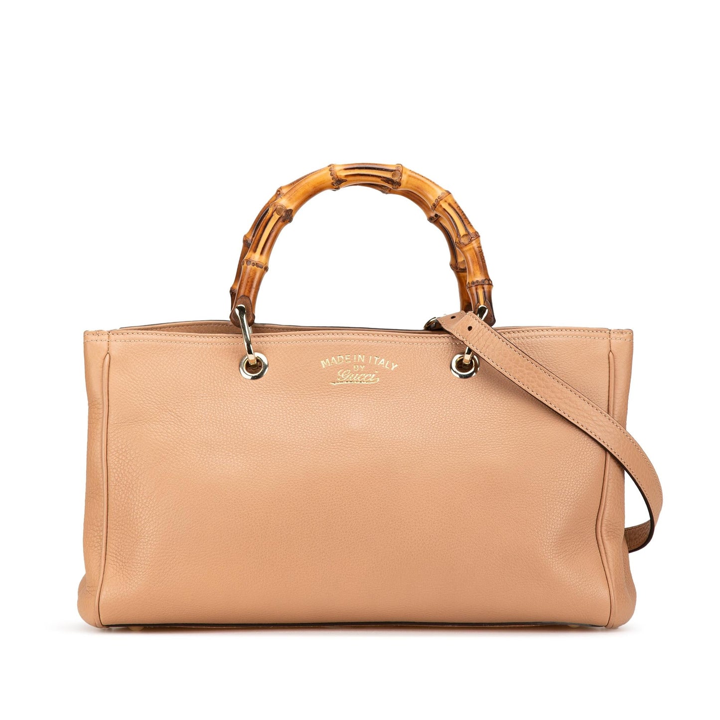 Gucci Medium Calfskin Bamboo Shopper Satchel