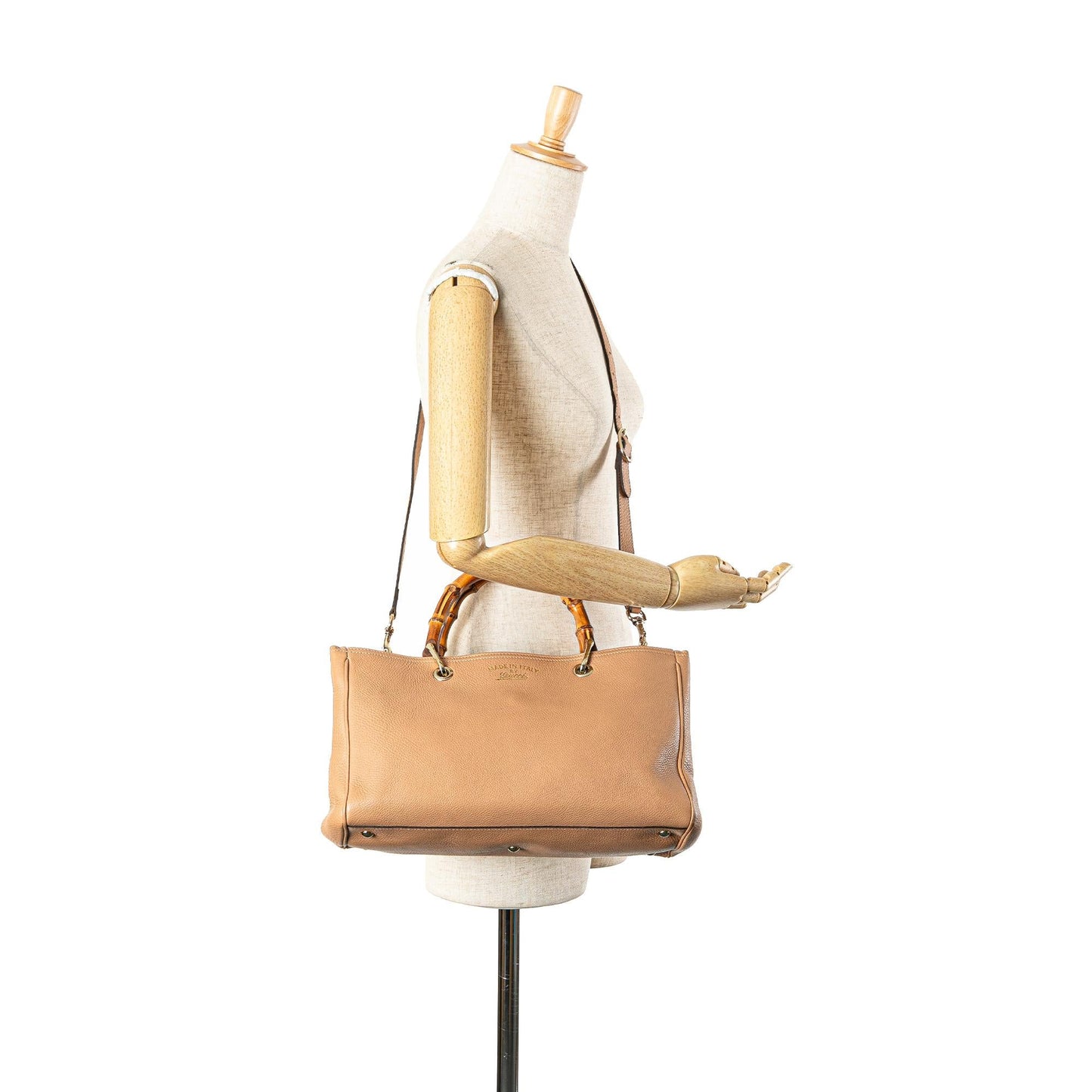 Gucci Medium Calfskin Bamboo Shopper Satchel
