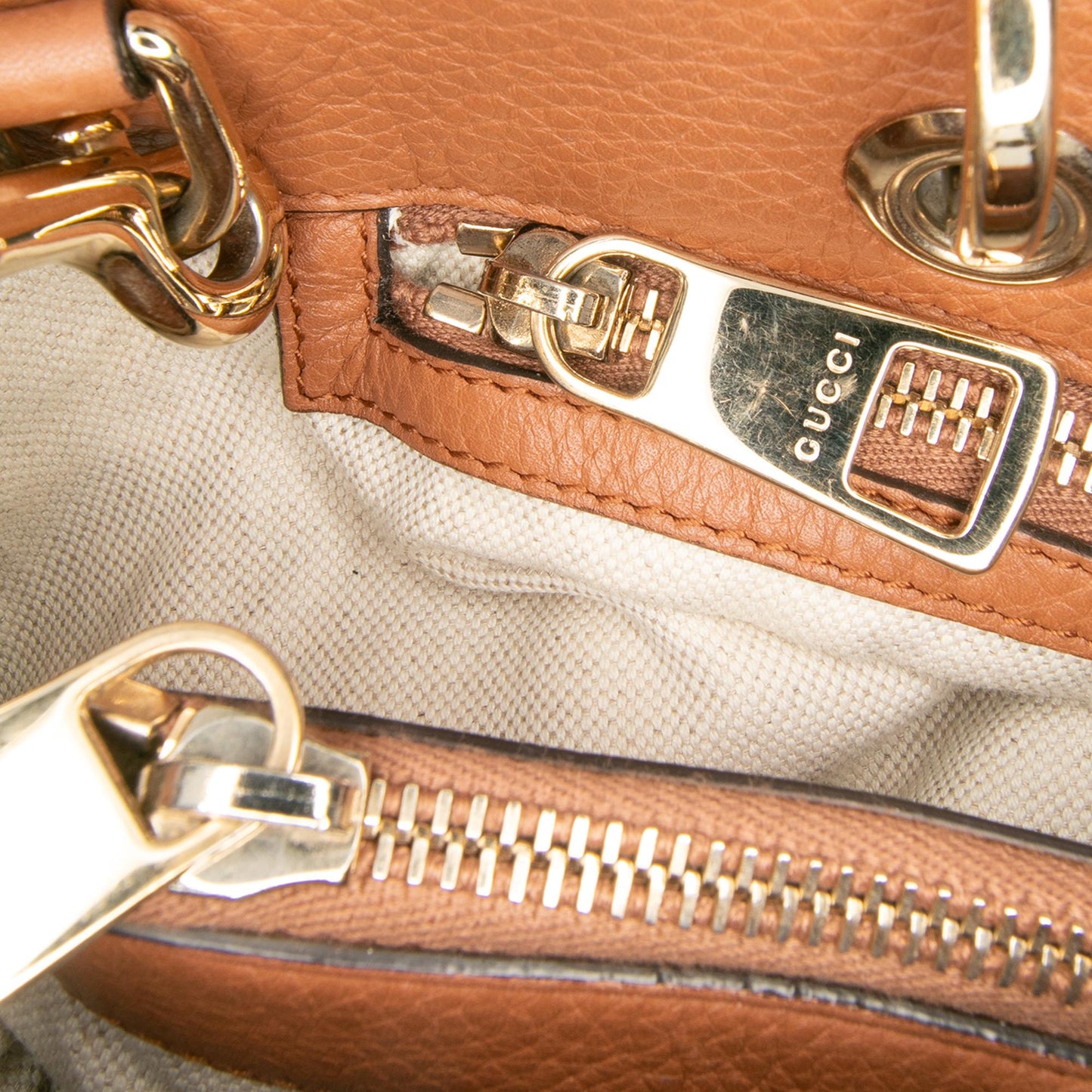 Gucci Medium Calfskin Bamboo Shopper Satchel