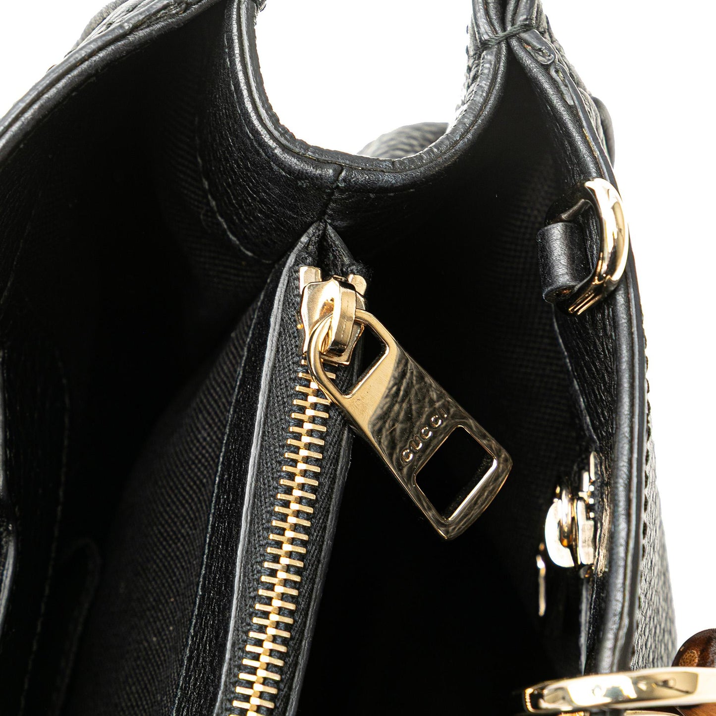 Gucci Medium Calfskin Bamboo Shopper Satchel