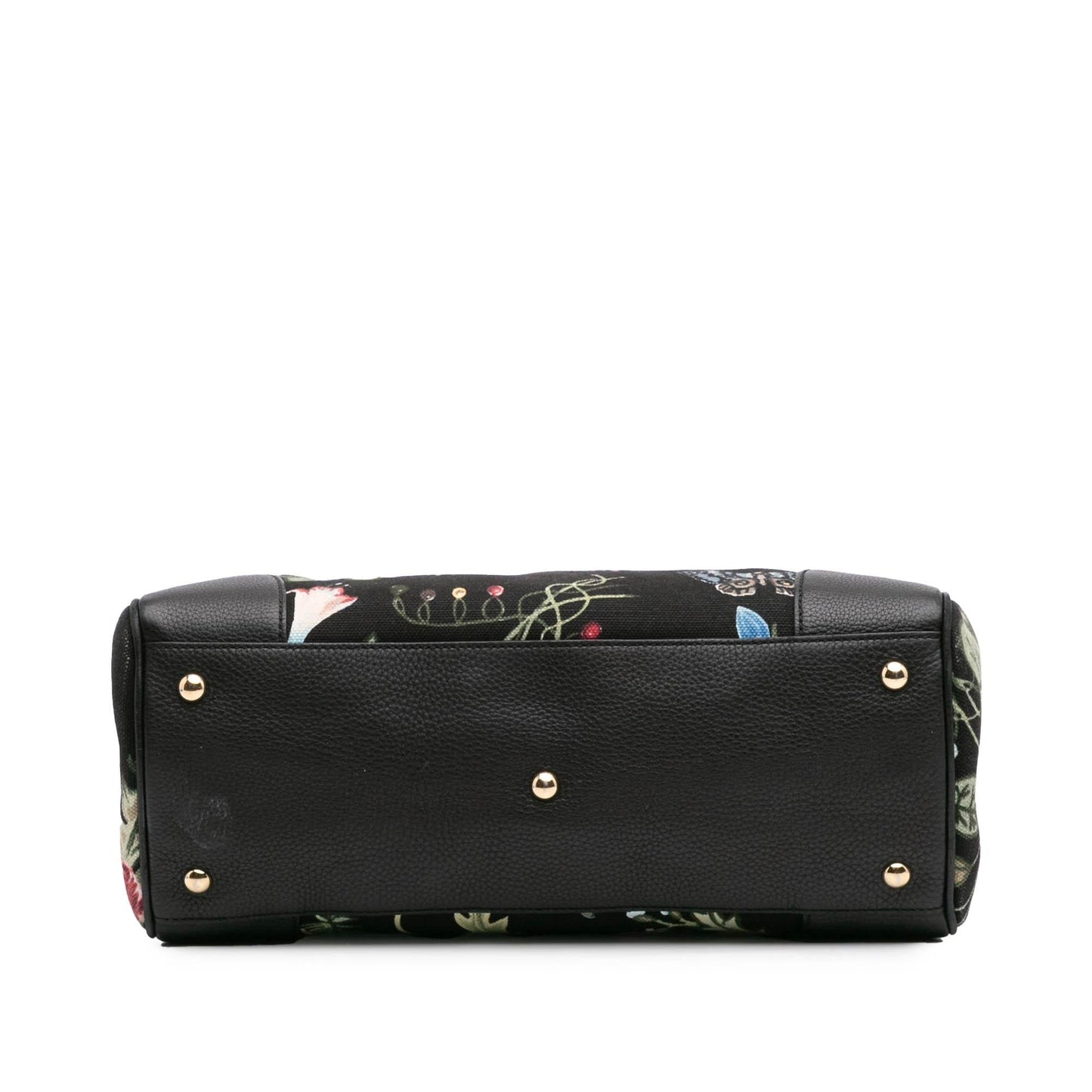 Gucci Medium Canvas Bamboo Shopper Flora Knight Satchel