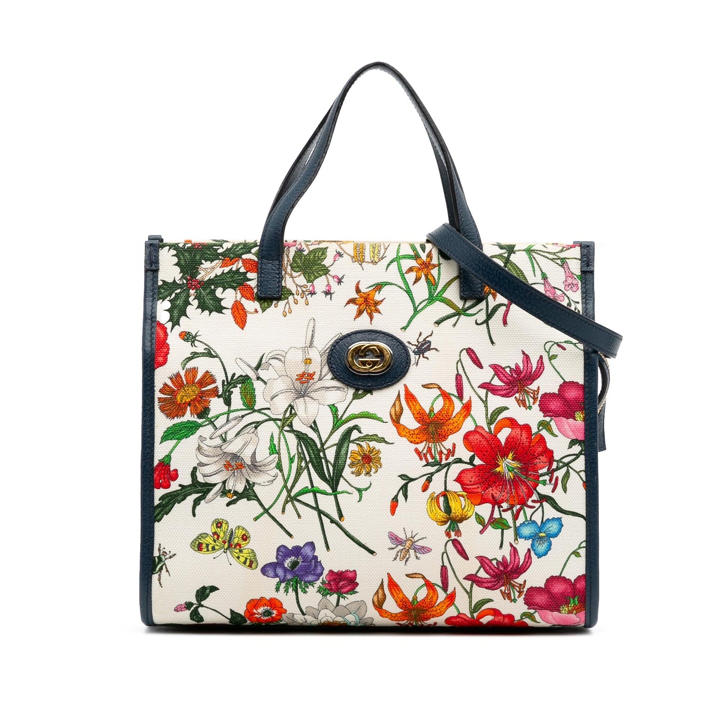Gucci Medium Canvas Flora Satchel
