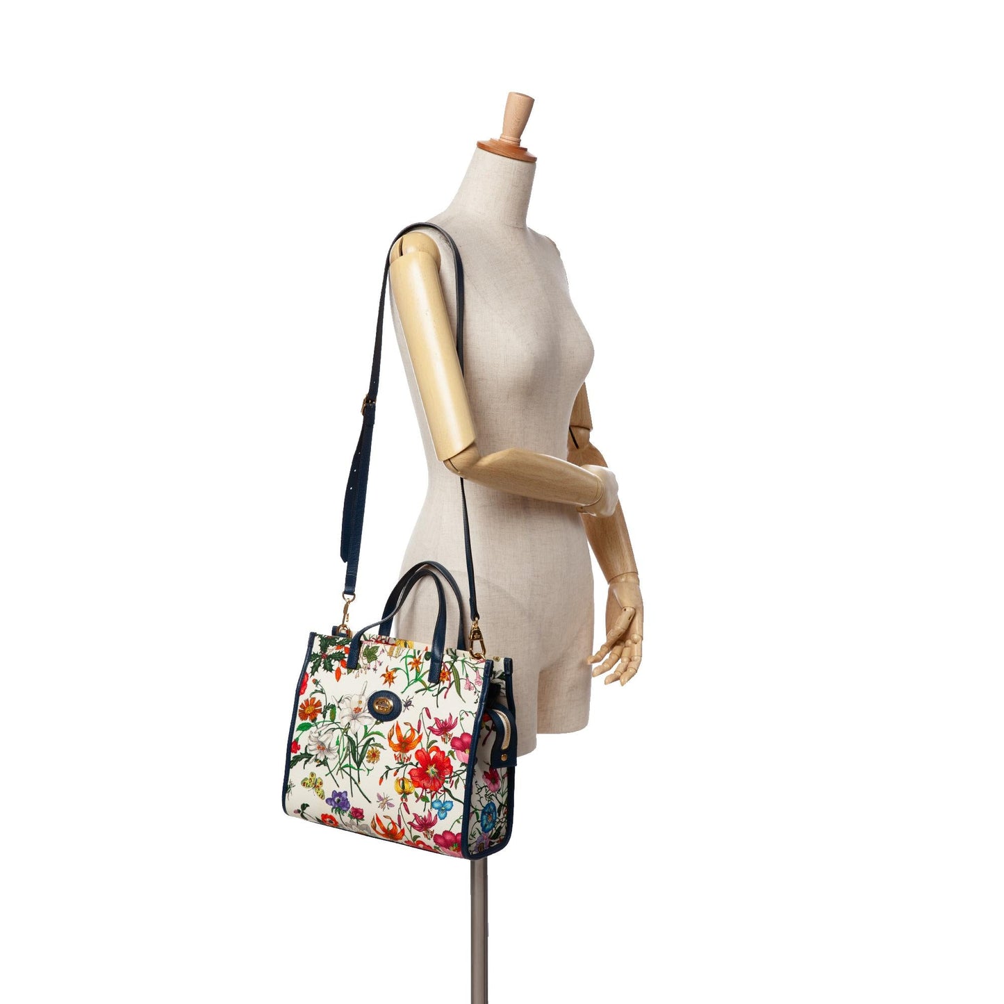 Gucci Medium Canvas Flora Satchel