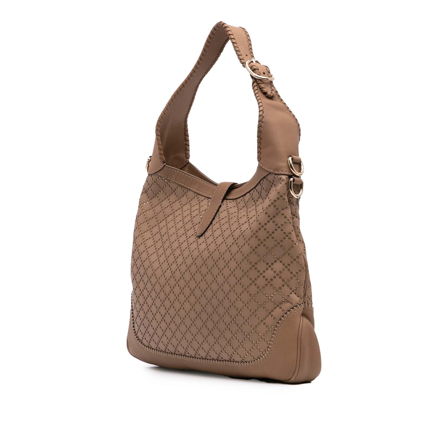 Gucci Medium Diamante Perforated Calfskin New Jackie Satchel