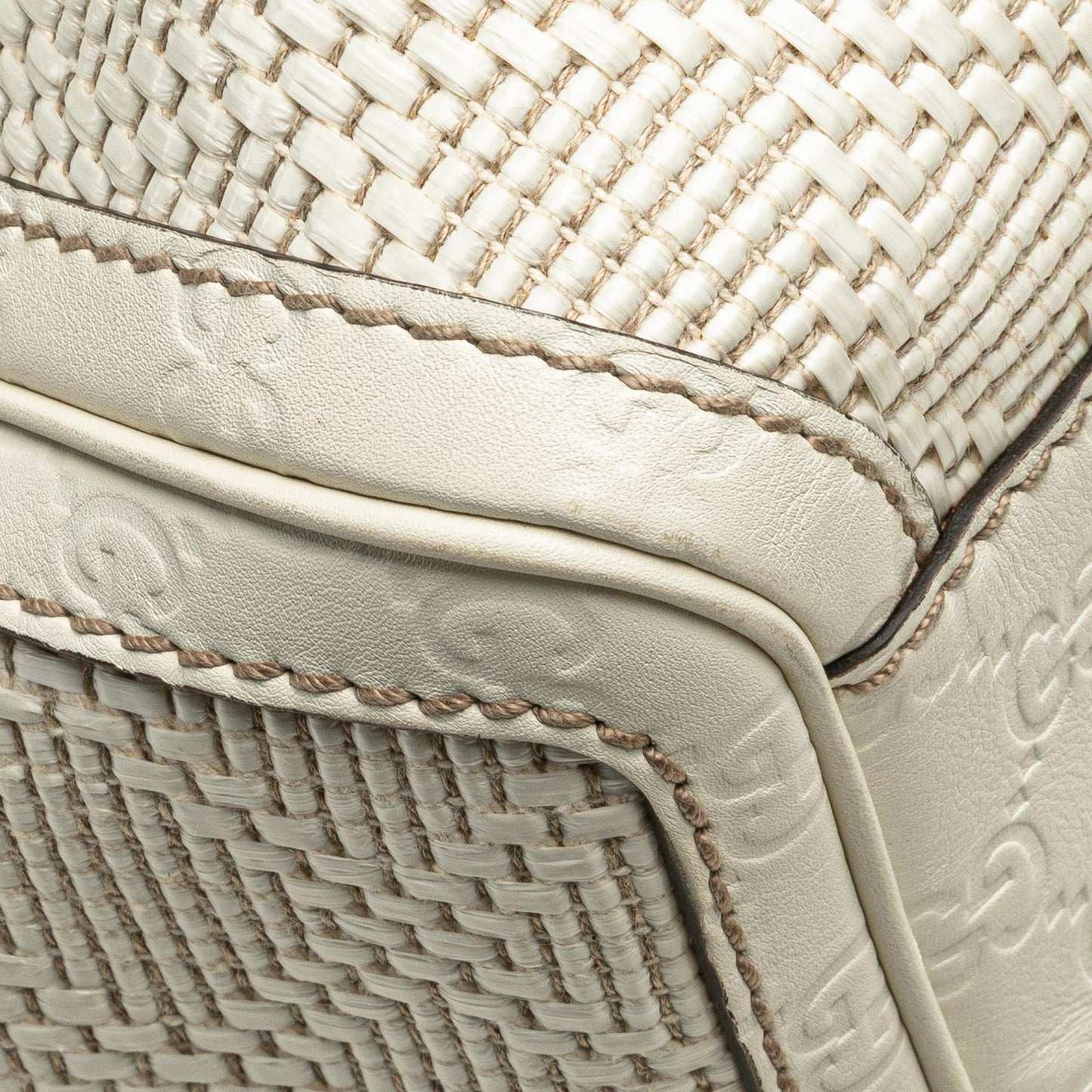 Gucci Medium Diamante Raffia Sukey Tote