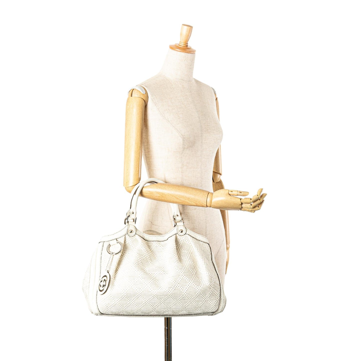 Gucci Medium Diamante Raffia Sukey Tote