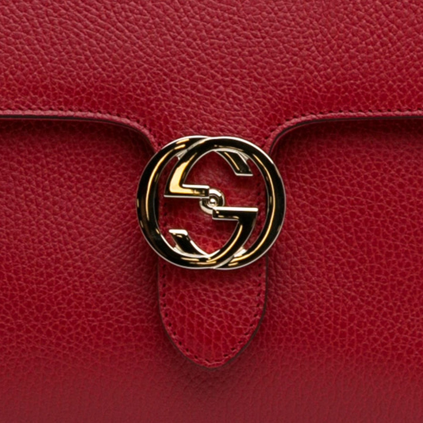 Gucci Medium Dollar Calf Interlocking G Satchel (SHG-AMhH0L)
