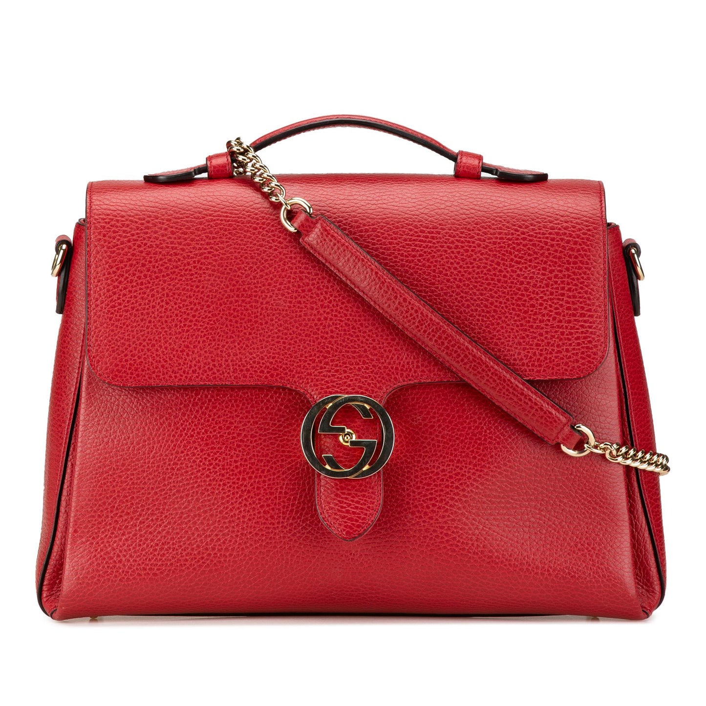 Gucci Medium Dollar Calf Interlocking G Satchel