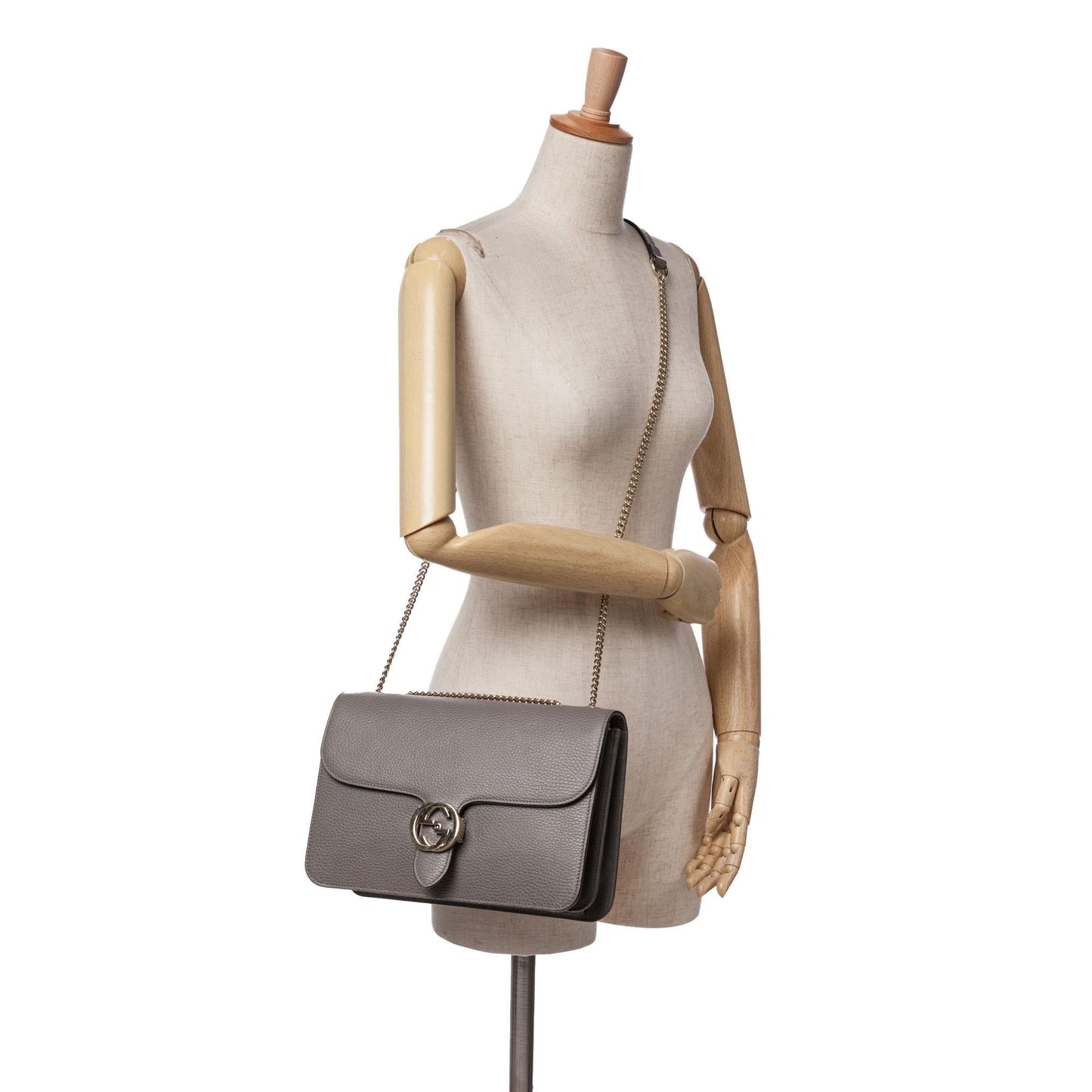 Gucci Medium Dollar Calfskin Interlocking G Crossbody