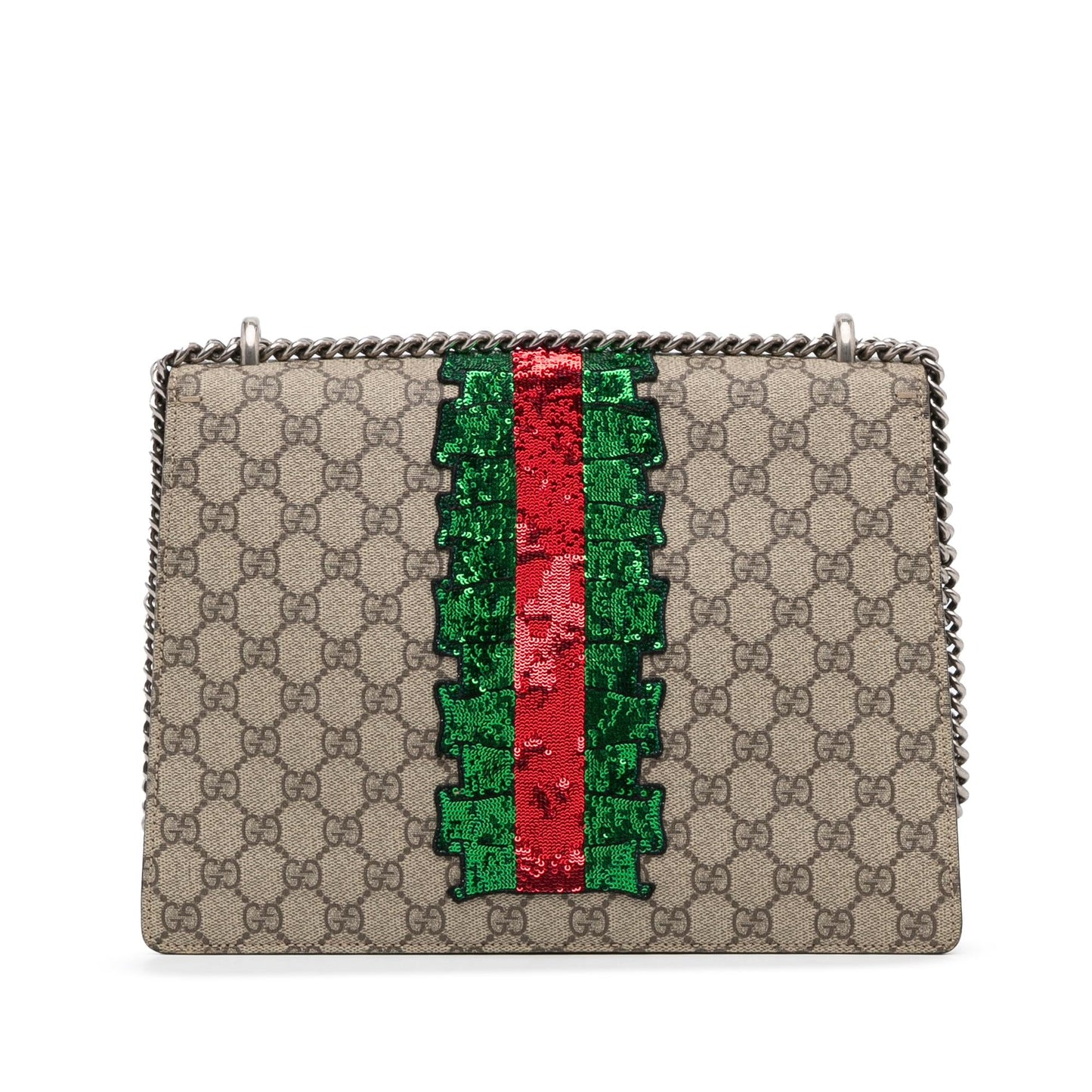 Gucci Medium Embellished GG Supreme Dionysus Shoulder Bag (SHG-lkC3tu)
