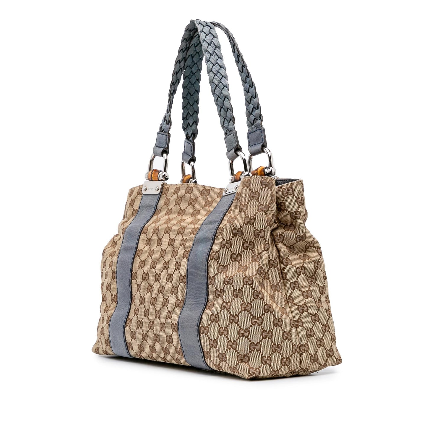 Gucci Medium GG Canvas Bamboo Libeccio Tote