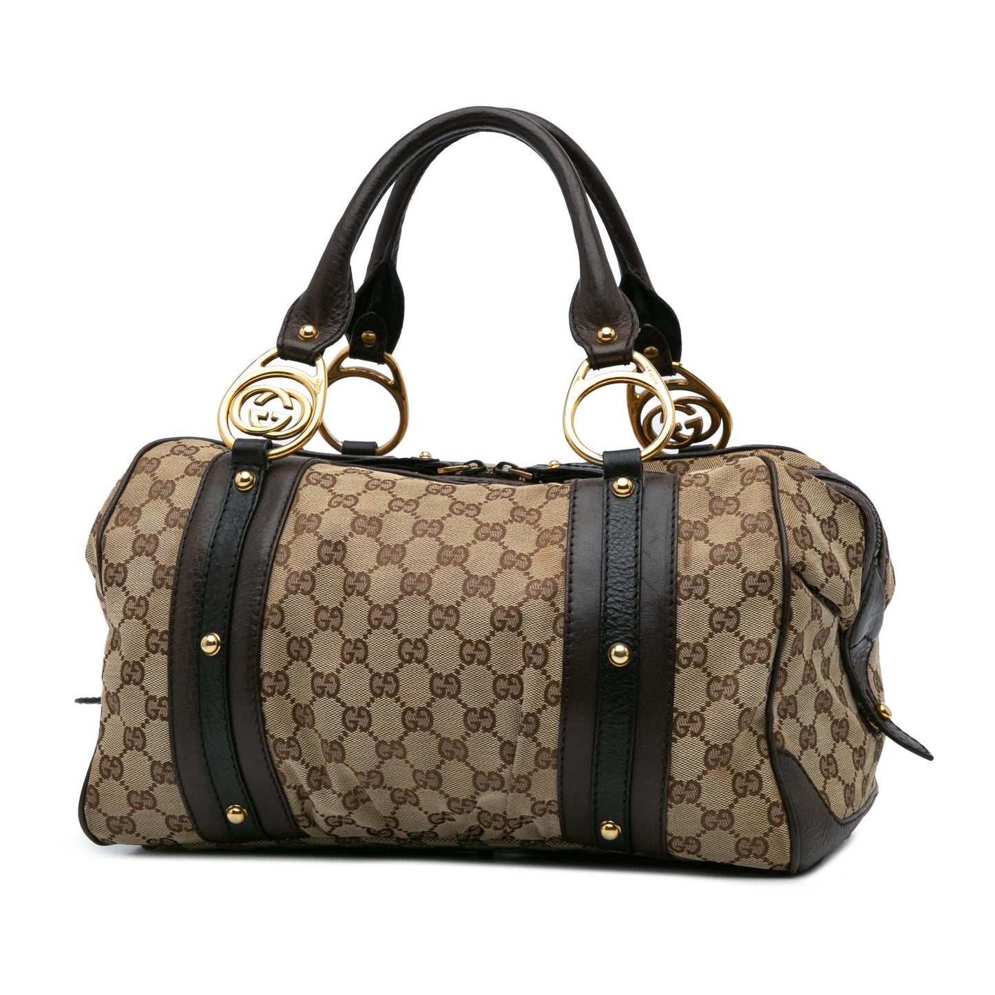 Gucci Medium GG Canvas Interlocking G Boston Bag