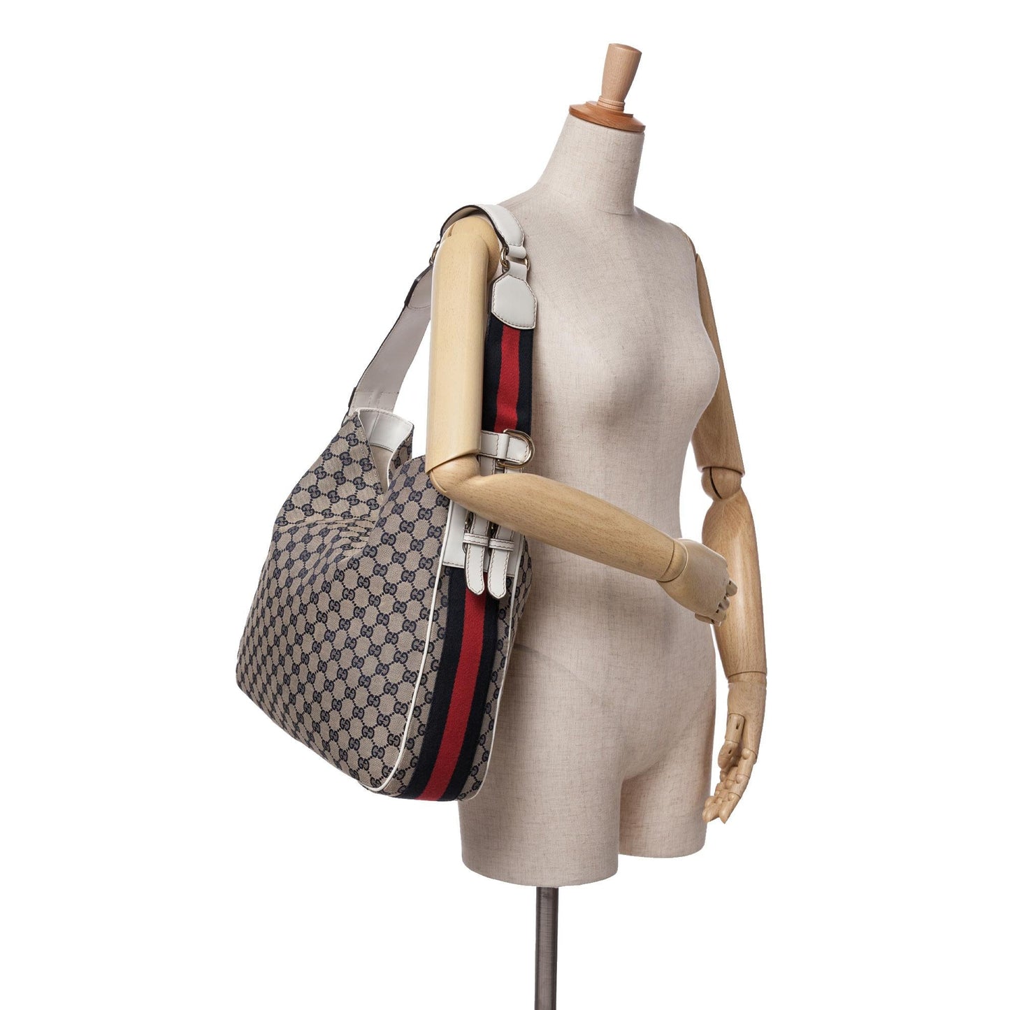 Gucci Medium GG Canvas Web Heritage Shoulder Bag
