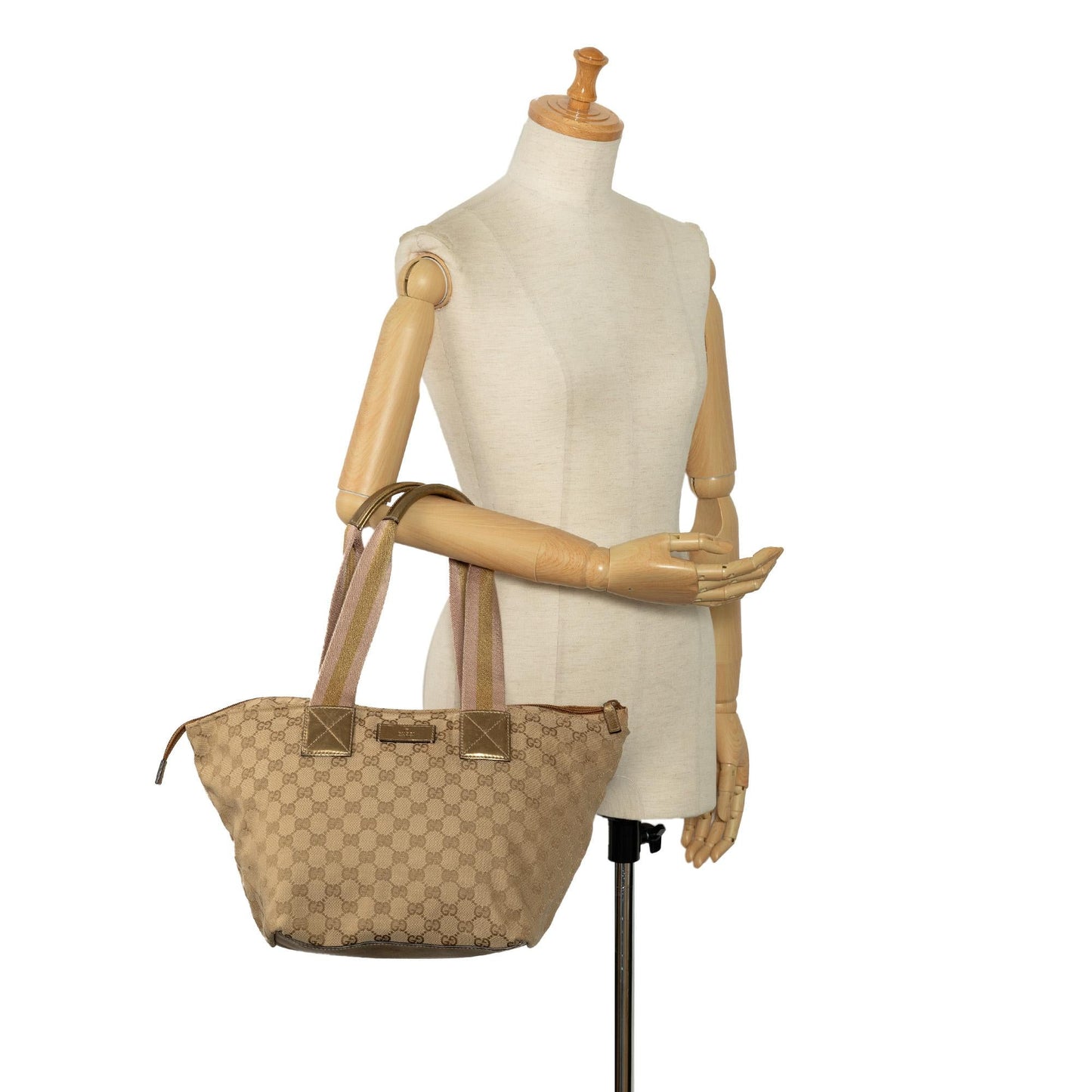 Gucci Medium GG Canvas Web Zip Handbag (SHG-kEKFuo)