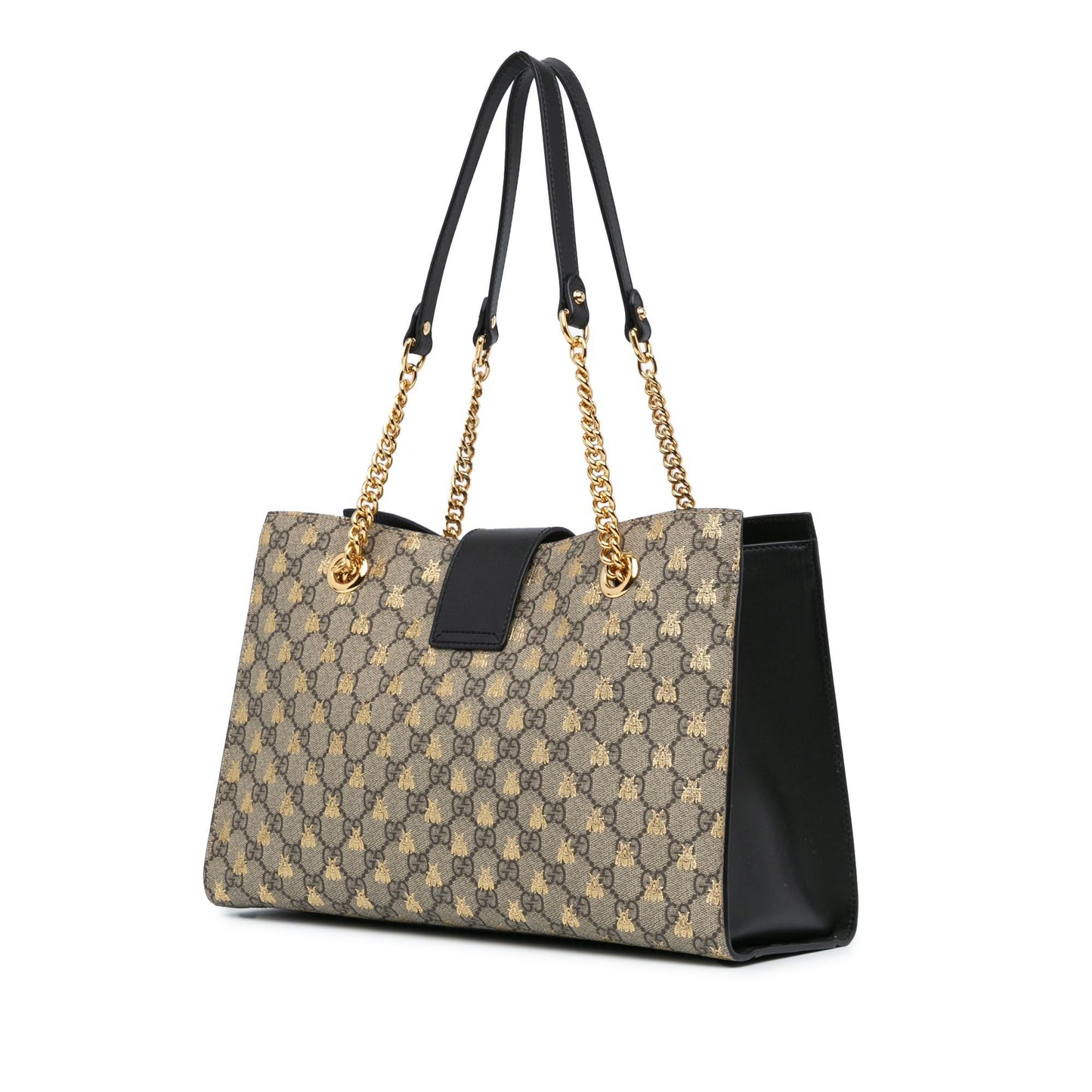 Gucci Medium GG Supreme Bees Padlock Tote (SHG-Gj3oC3)