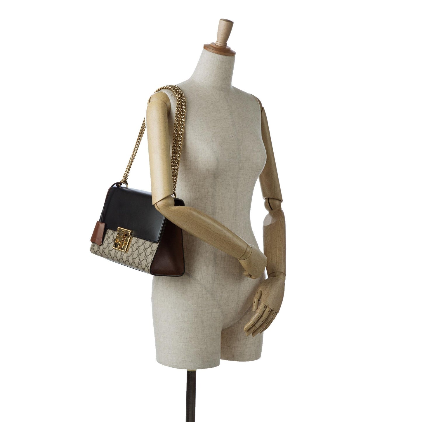 Gucci Medium GG Supreme Padlock Shoulder Bag (SHG-KEUkjB)