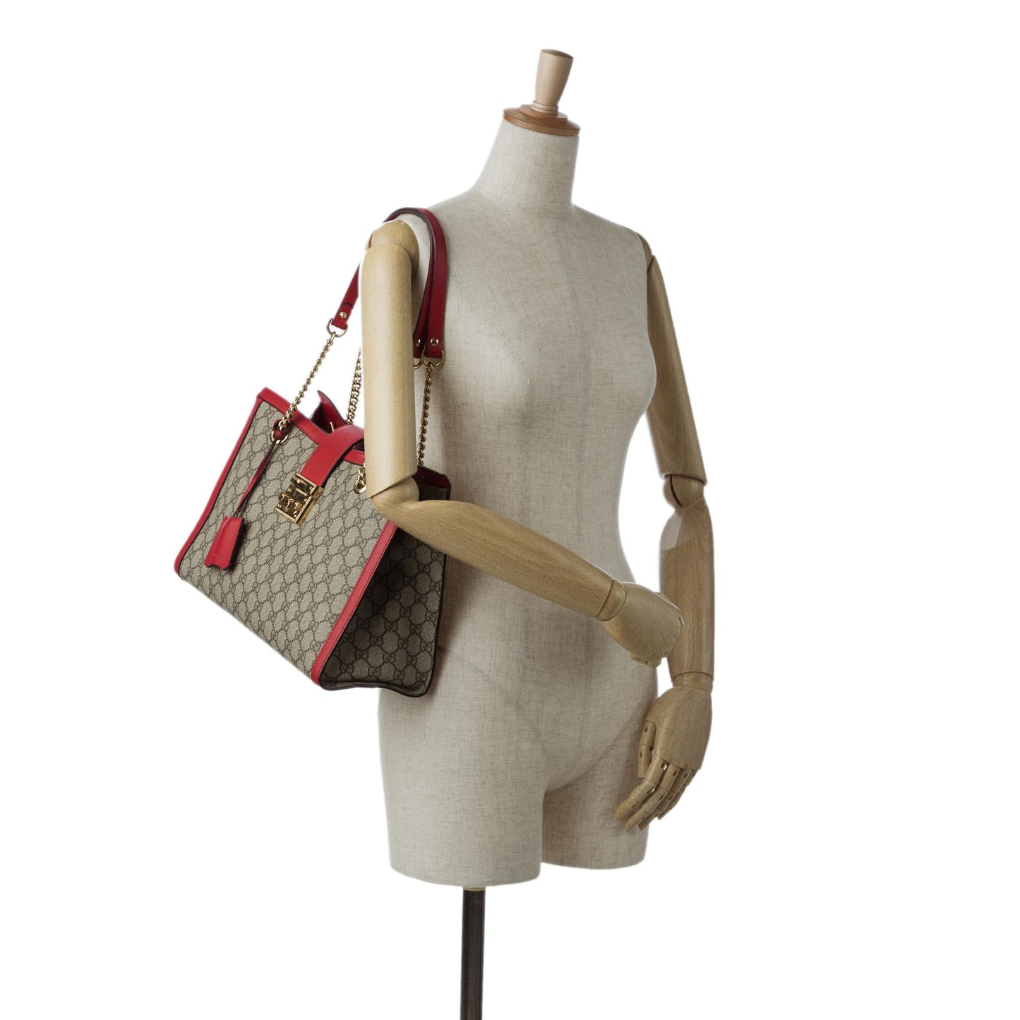 Gucci Medium GG Supreme Padlock Tote Bag (SHG-a8LoUy)