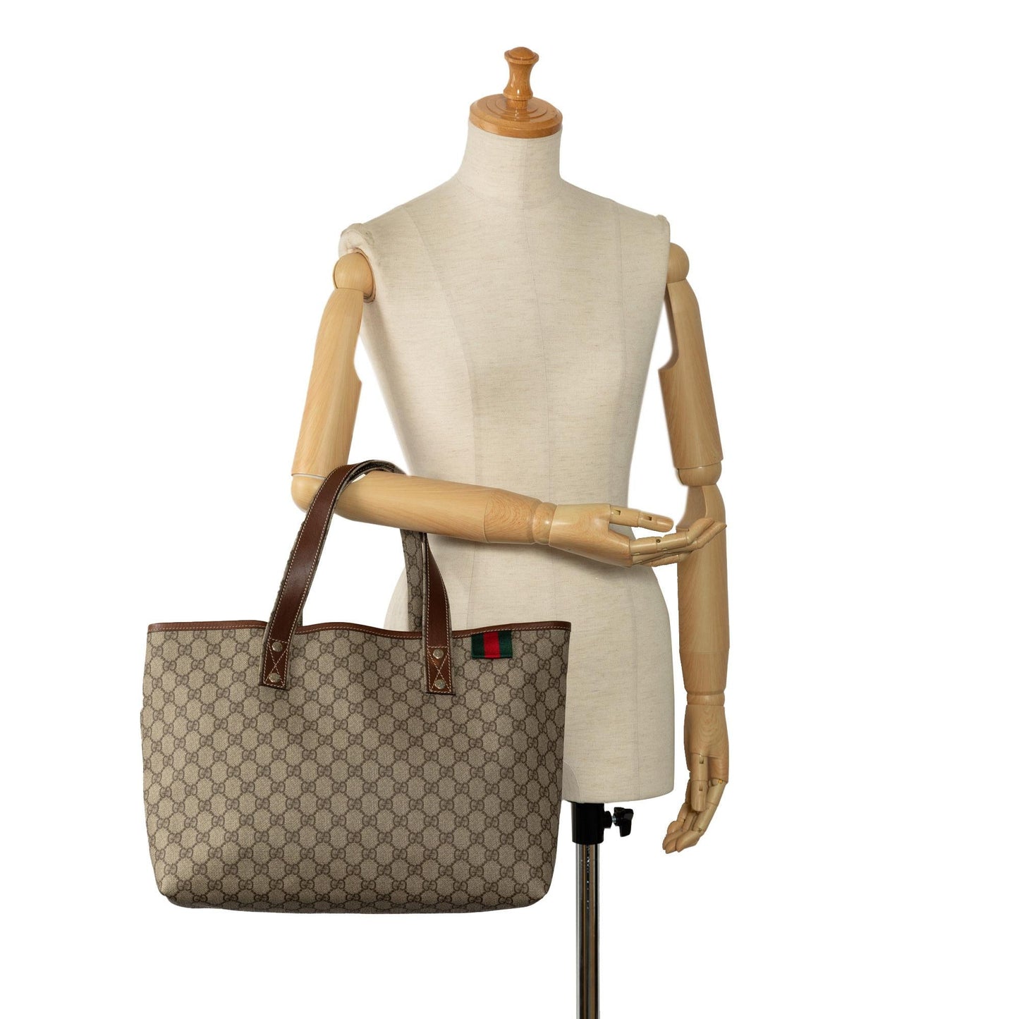 Gucci Medium GG Supreme Web Loop Tote Bag (SHG-Ew9uNi)