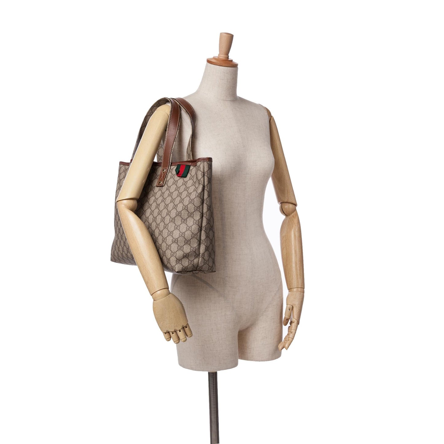 Gucci Medium GG Supreme Web Loop Tote Bag