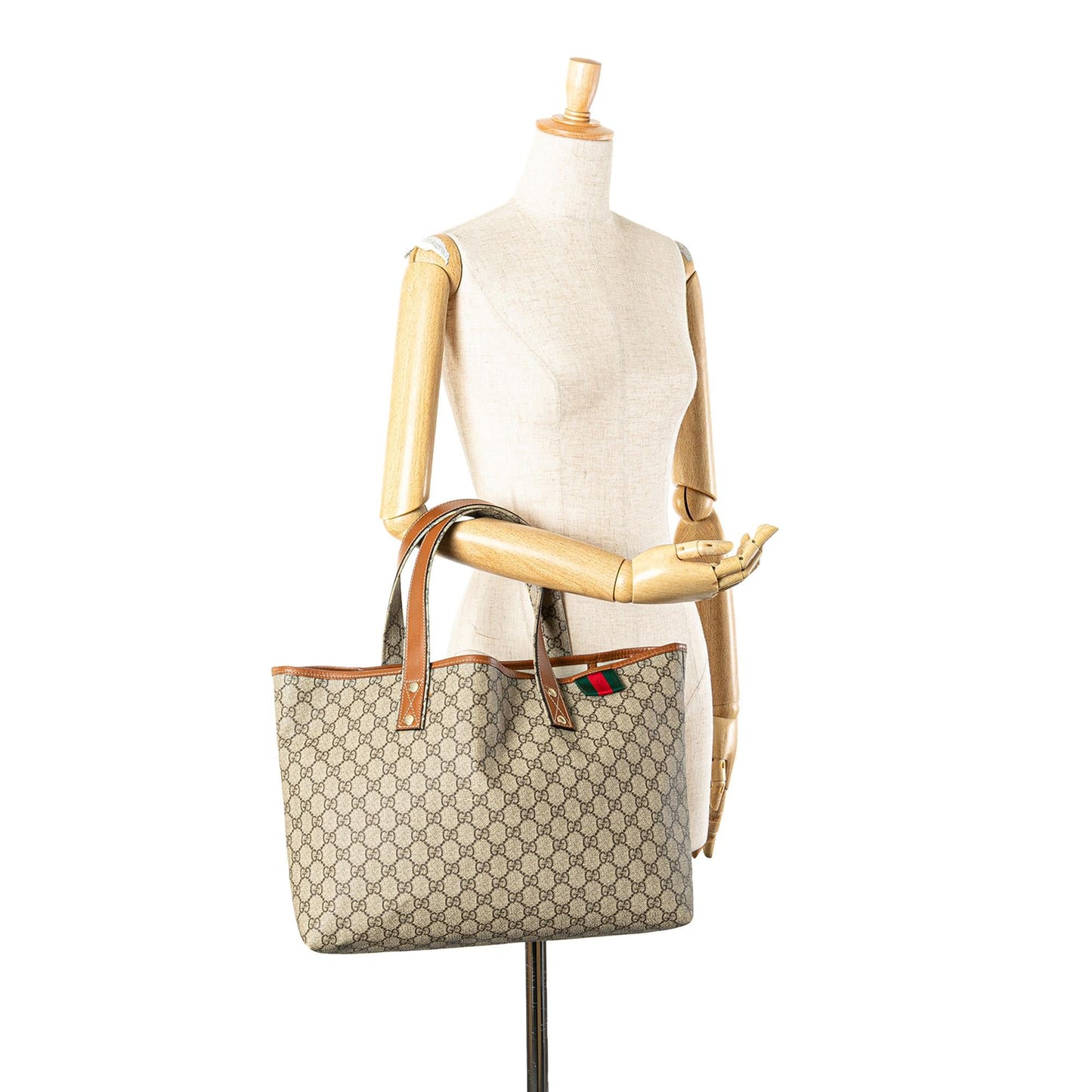 Gucci Medium GG Supreme Web Loop Tote Bag