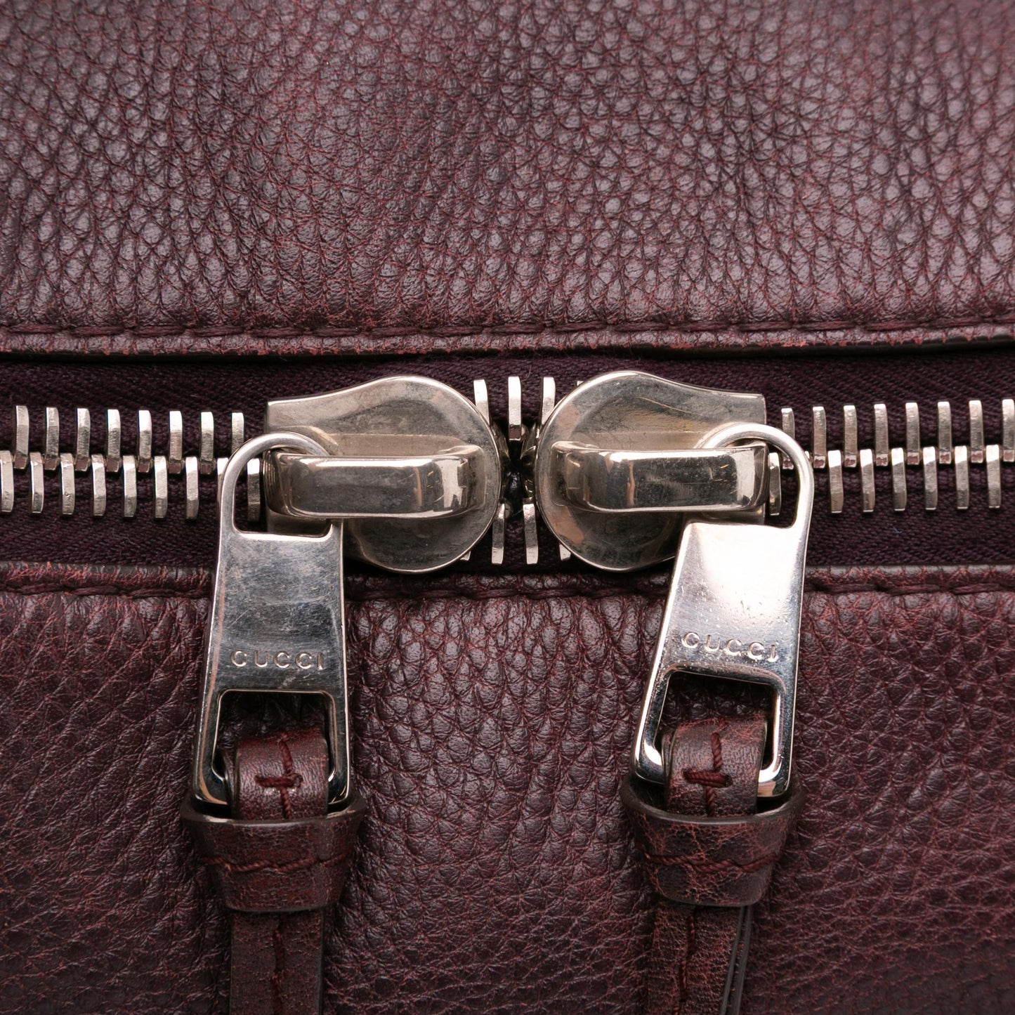 Gucci Medium Leather Bamboo Bar Tote