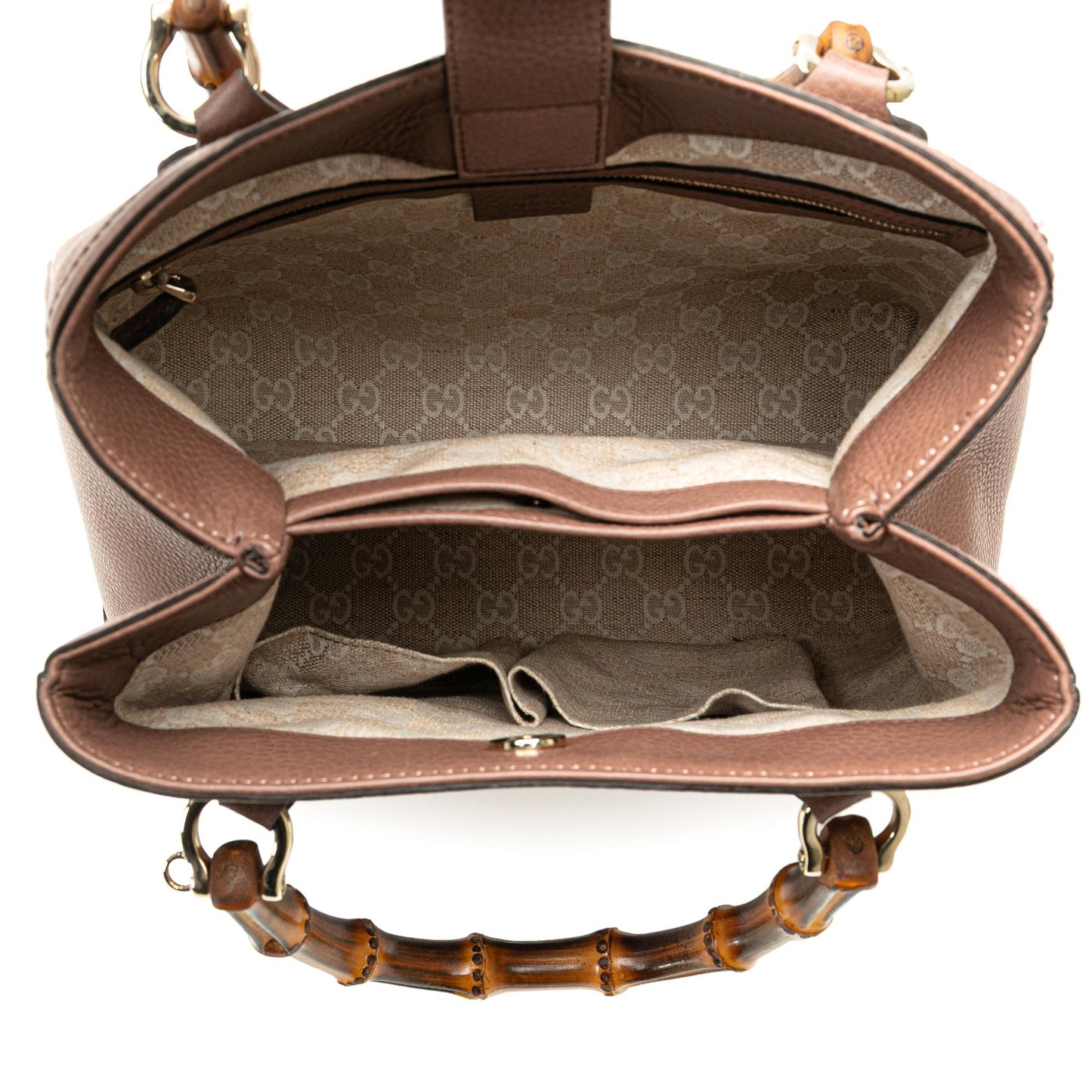 Gucci Medium Leather Bamboo Diana Satchel