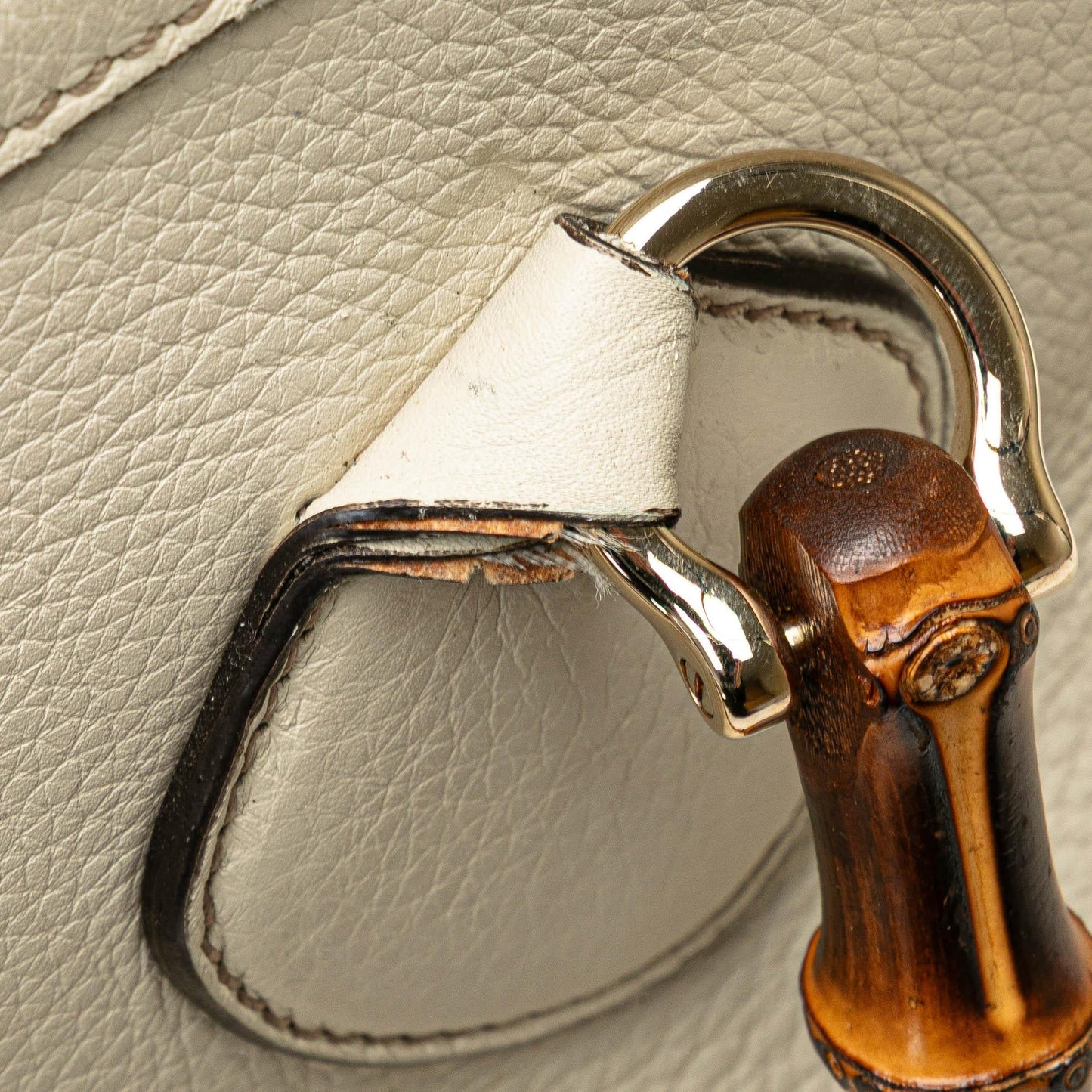 Gucci Medium Leather Bamboo Diana Tote