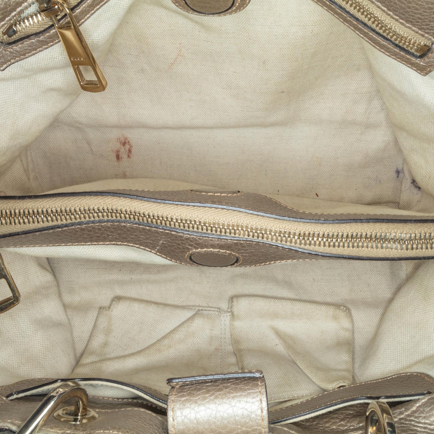Gucci Medium Leather Bamboo Shopper (SHG-Z5WtXN)