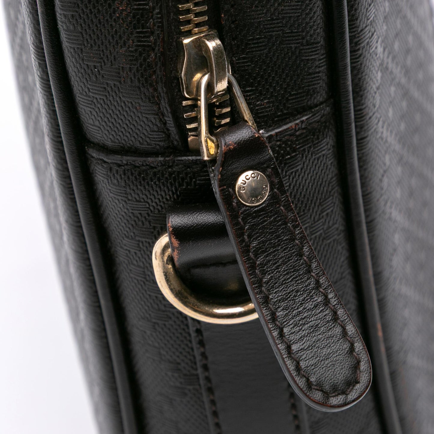 Gucci Medium Leather Diamante Bright Business Bag