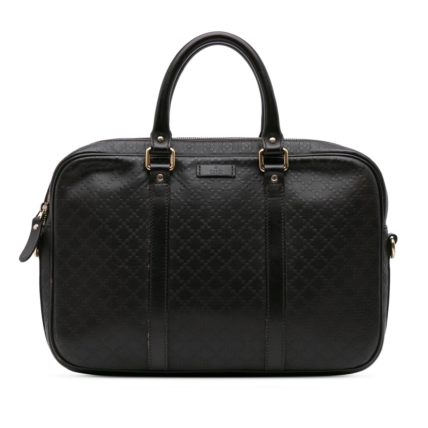 Gucci Medium Leather Diamante Bright Business Bag