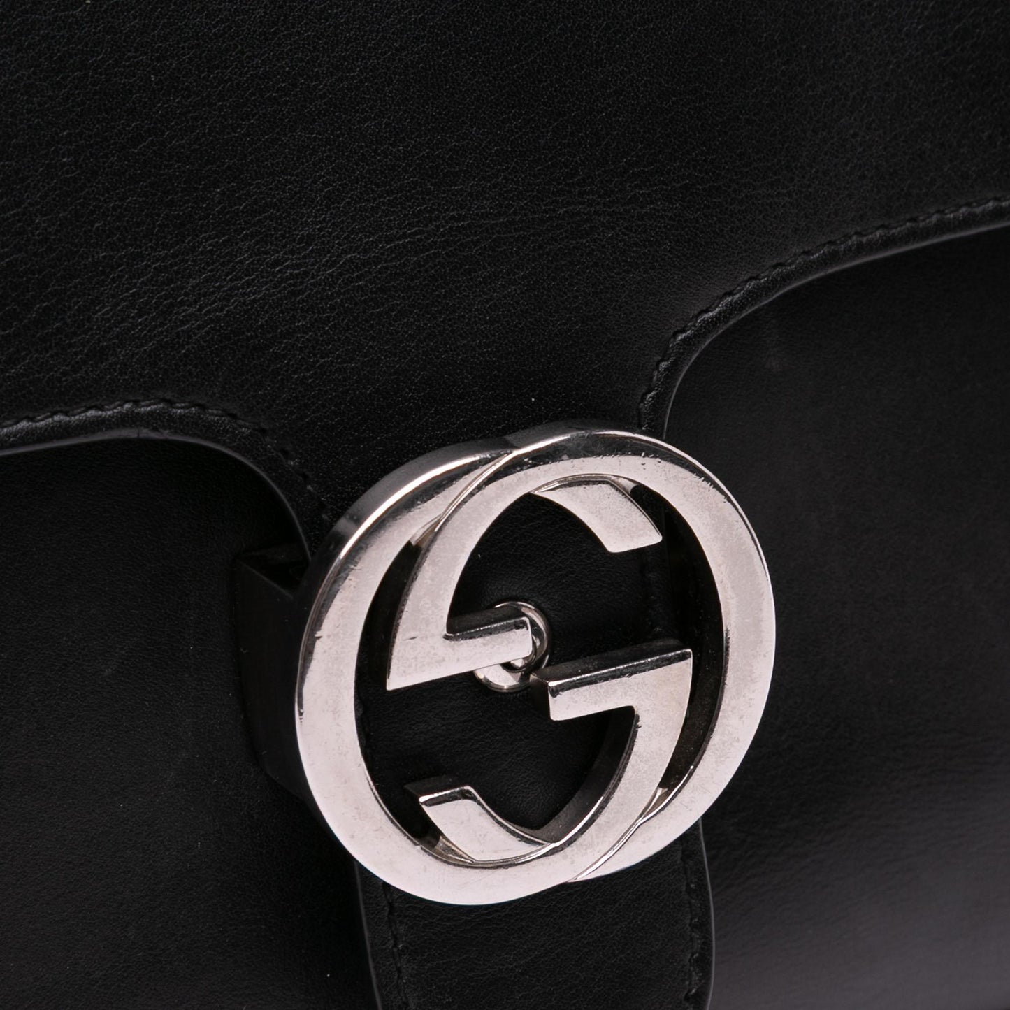 Gucci Medium Leather Dollar Interlocking G Crossbody