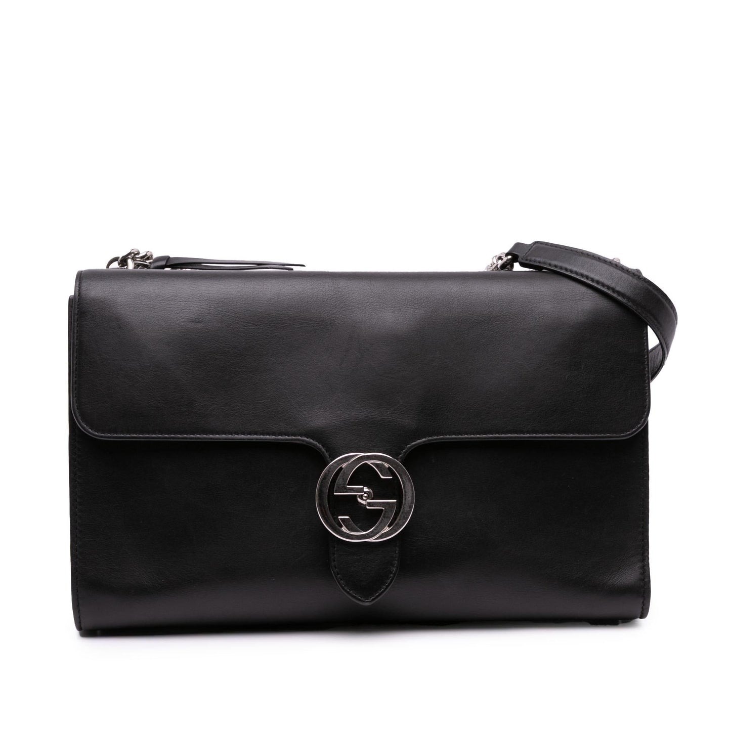 Gucci Medium Leather Dollar Interlocking G Crossbody