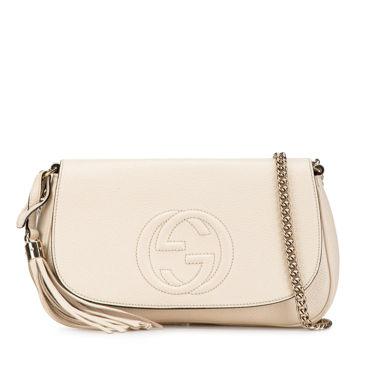 Gucci Medium Leather Soho Chain Flap Crossbody (SHG-4F65Xy)