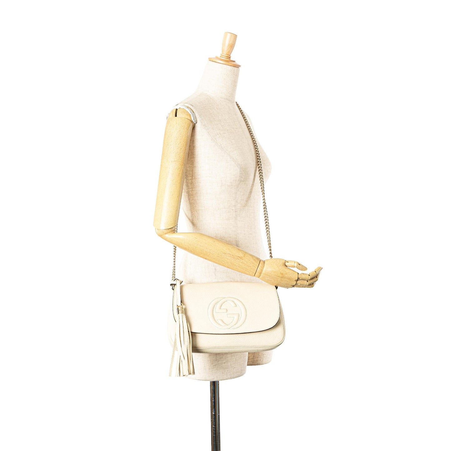 Gucci Medium Leather Soho Chain Flap Crossbody