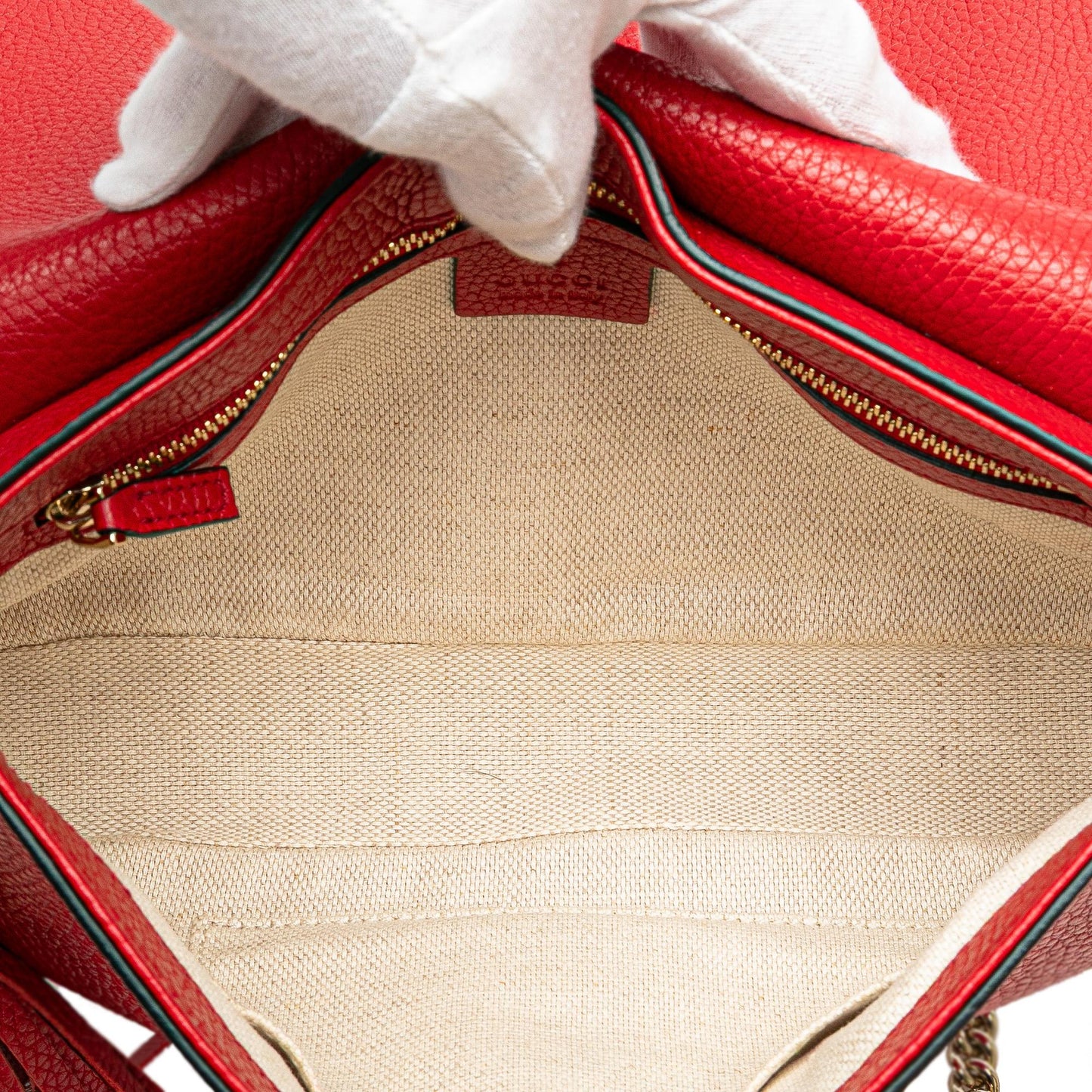 Gucci Medium Leather Soho Chain Flap Crossbody