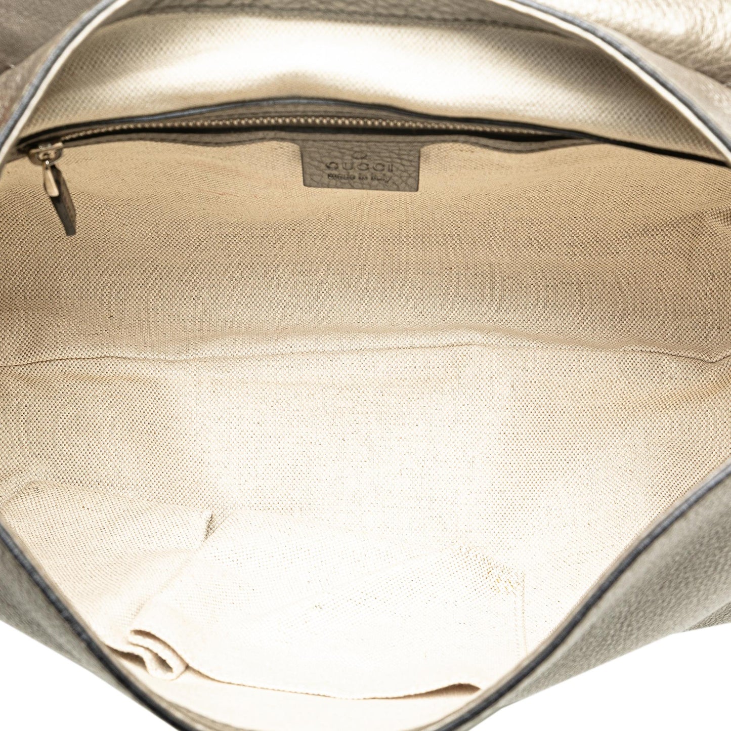 Gucci Medium Leather Techno Horsebit Flap Shoulder Bag
