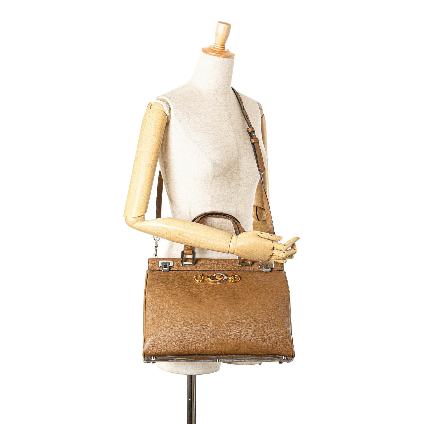 Gucci Medium Leather Zumi Top Handle Bag