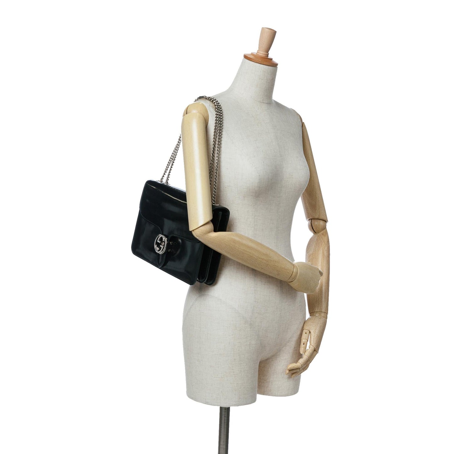Gucci Medium Patent Dollar Interlocking G Crossbody (SHG-1j0vxX)