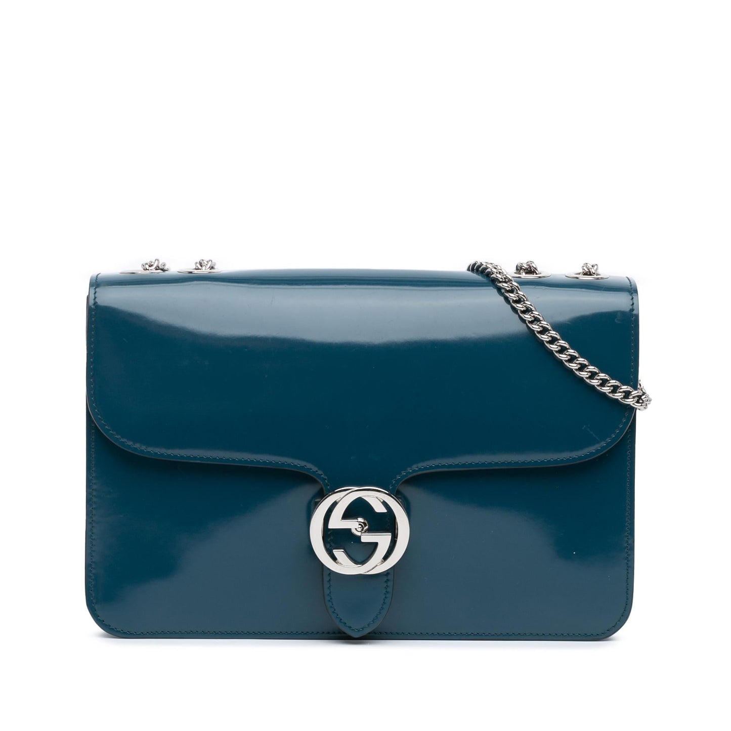 Gucci Medium Patent Dollar Interlocking G Crossbody