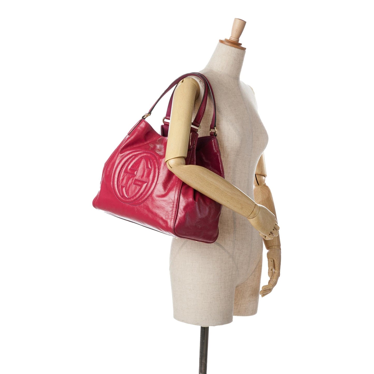 Gucci Medium Patent Soho Cellarius Tote (SHG-waNM3Q)