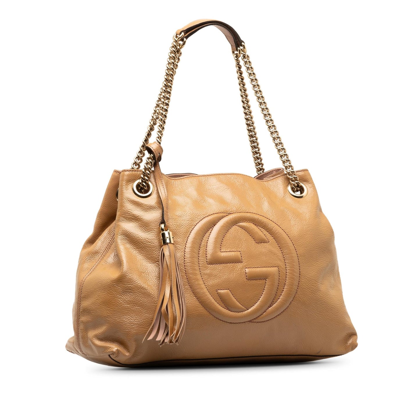 Gucci Medium Patent Soho Chain Tote (SHG-jrt6iJ)