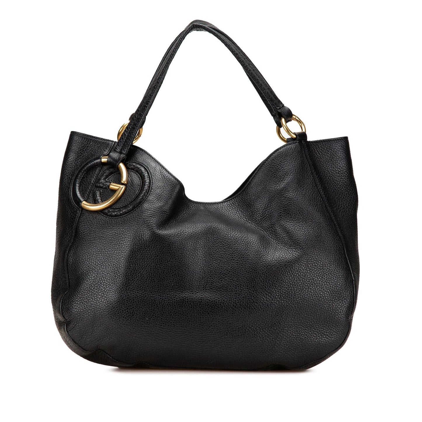Gucci Medium Pebbled Calfskin Twill Tote