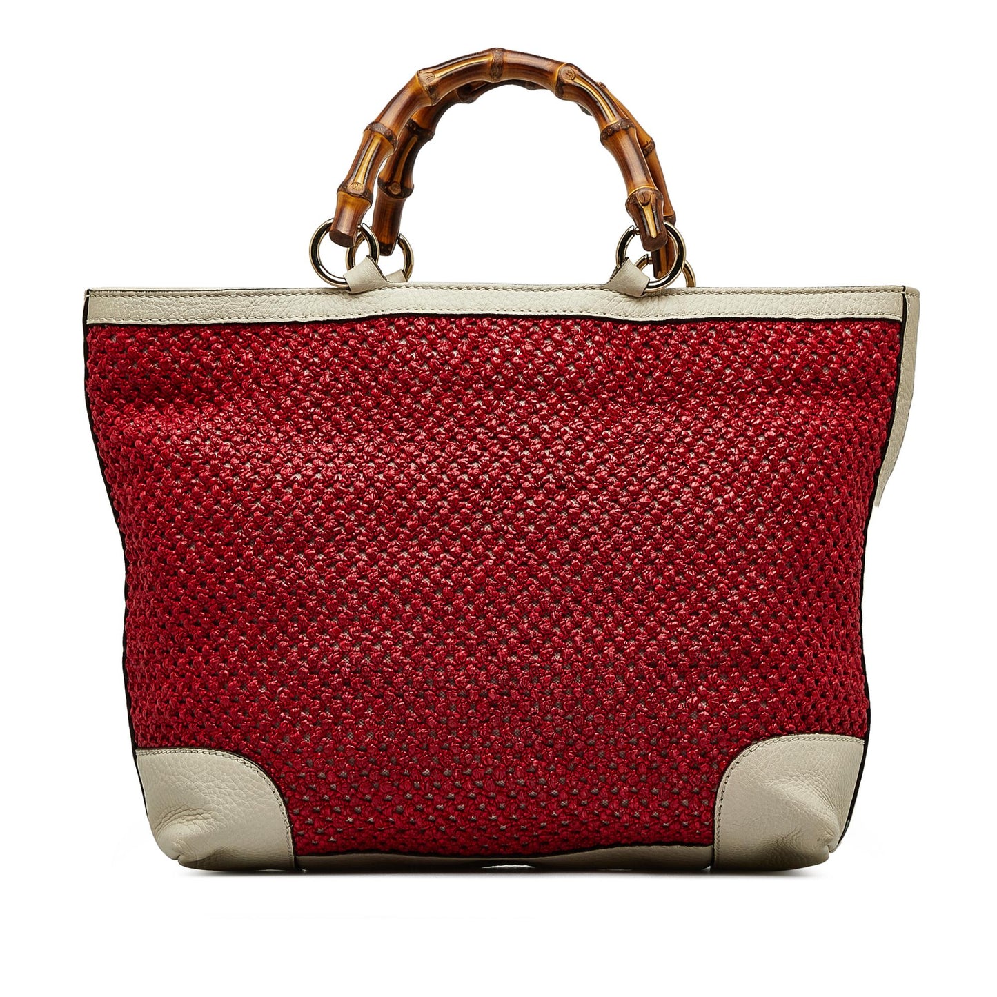 Gucci Medium Raffia Bamboo Shopper Tote (SHG-huzjM4)