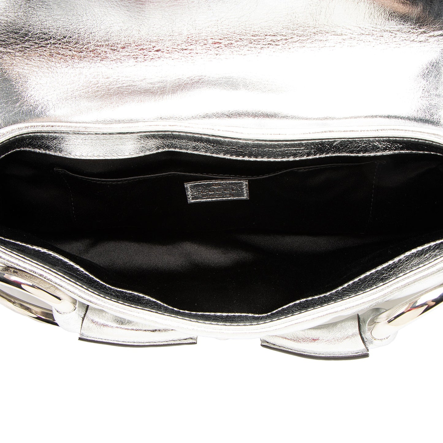 Gucci Metallic Calfskin Horsebit Chain Medium Shoulder Bag (SHF-dYk9f1)