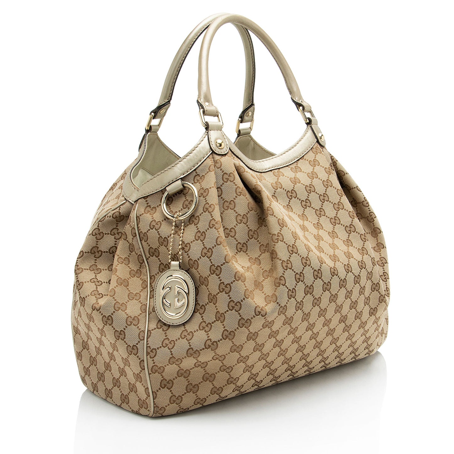 Gucci Metallic GG Canvas Sukey Large Tote