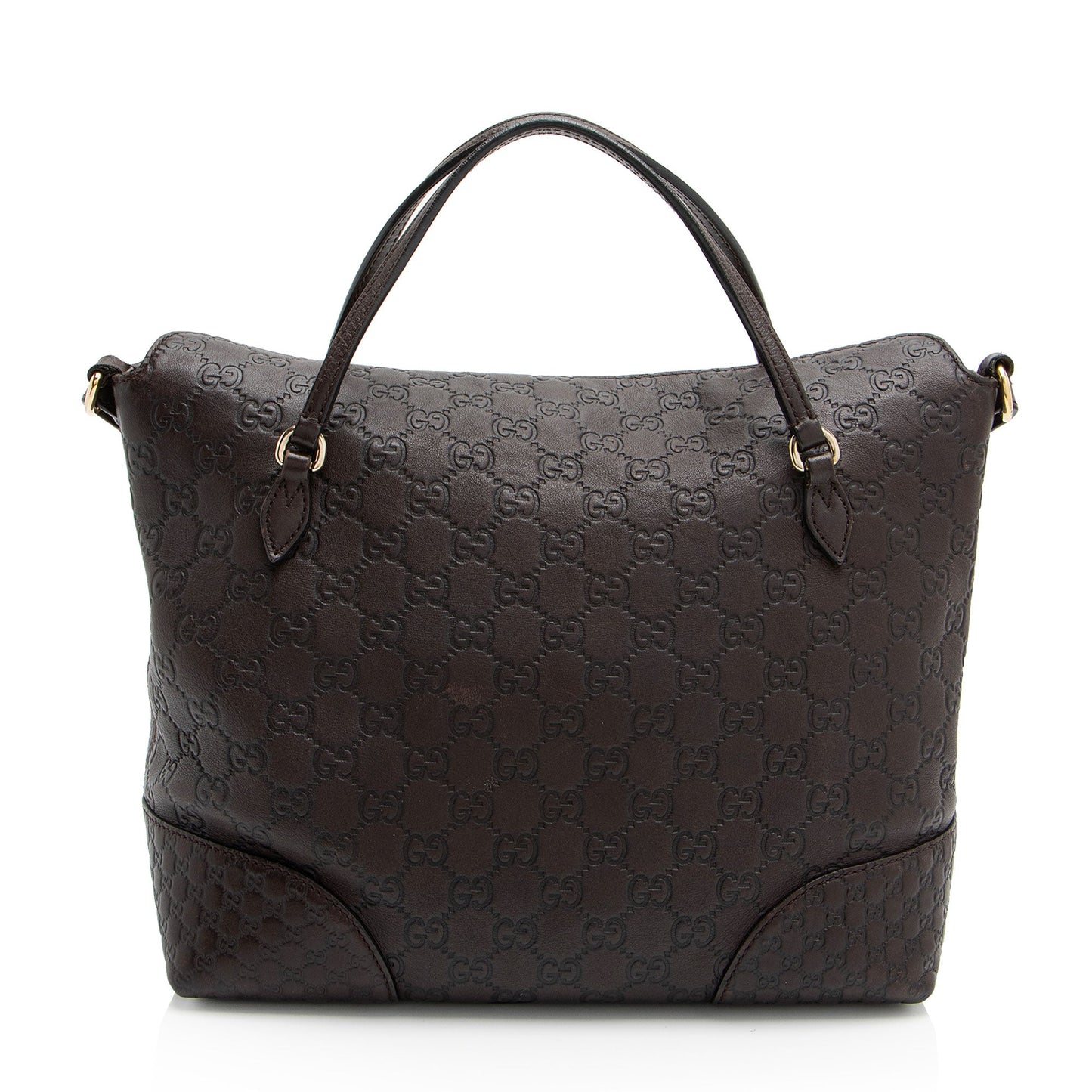 Gucci Metallic Guccissima Leather Bree Fold Over Tote (SHF-bHARYI)