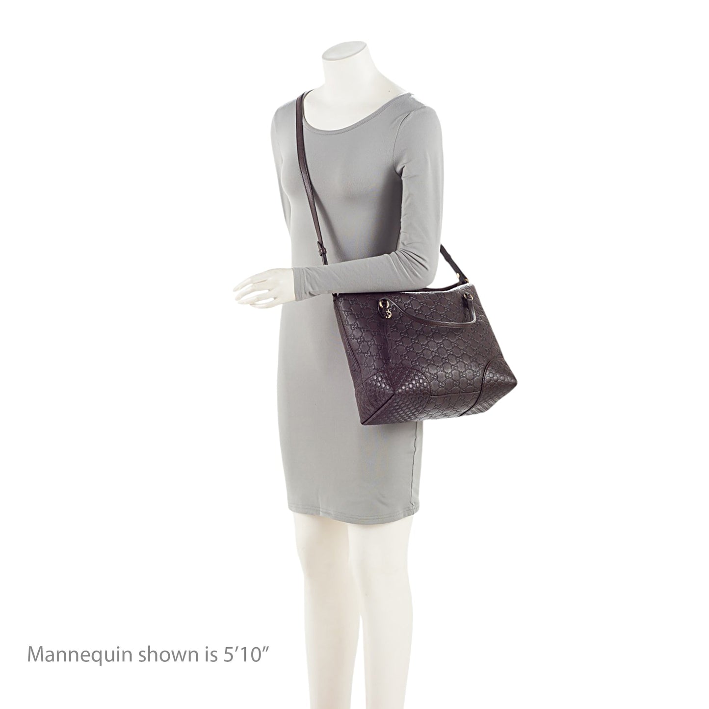 Gucci Metallic Guccissima Leather Bree Fold Over Tote (SHF-bHARYI)